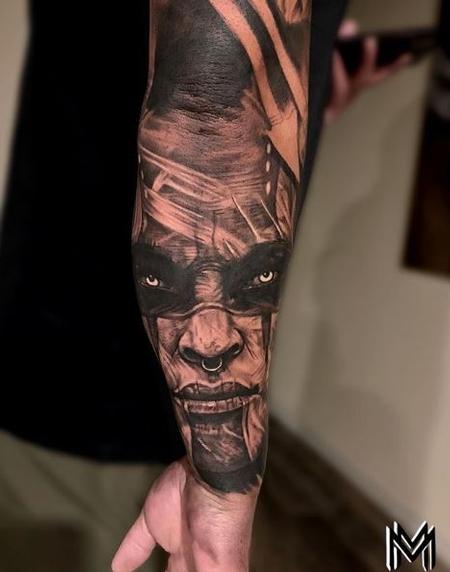 Tattoos - Matt Morrison Warrior Portrait - 141723